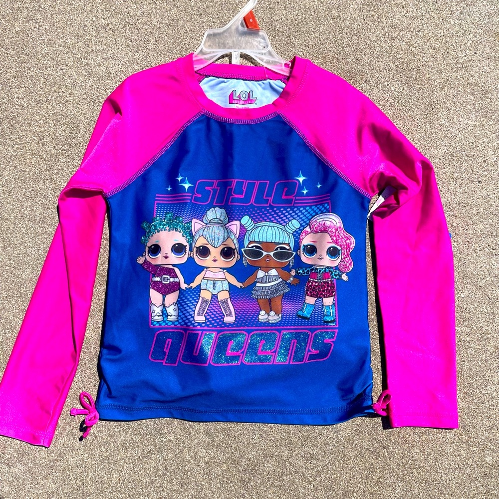Lol Surprise, 2-piece Swimsuit, Pink & Blue, Size 8